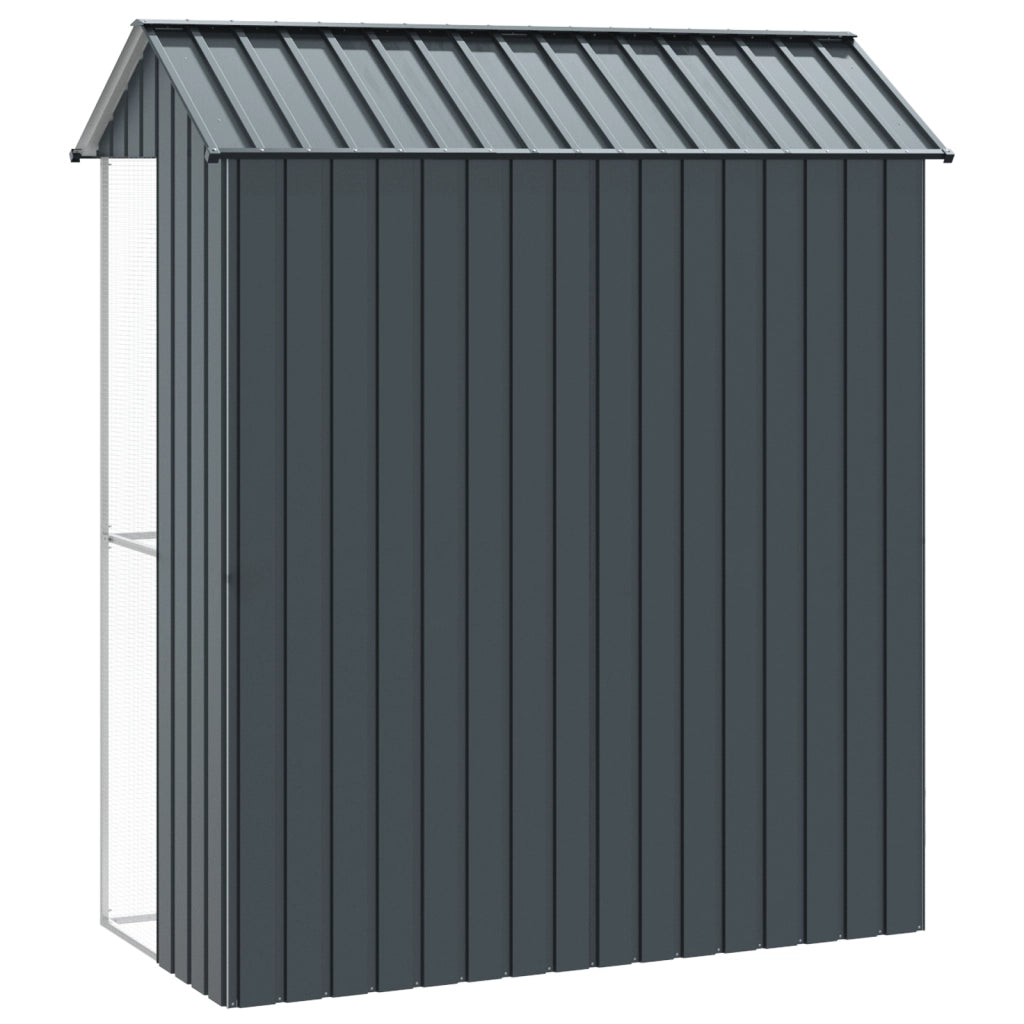 Voliera per Uccelli  Antracite 215x110x247 cm in Acciaio