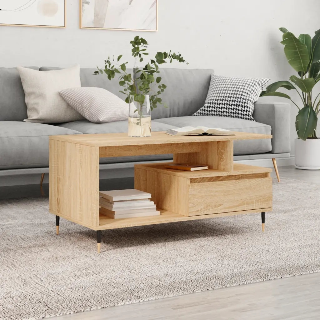 Tavolino da salotto | Tavolino da caff¨¨ | Tavolino da Soggiorno Rovere Sonoma 90x49x45 cm Legno Multistrato