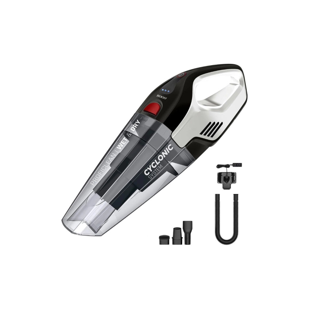 Aspirapolvere portatile ricaricabile senza fili, funzione wet dry solidi liquidi, batteria litio 2200mAh 100W - SOGO