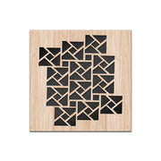 CUBI - Quadro arredo LASERCUT composito Legno e PVC Misura: 40x40 cm