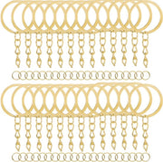 150 pezzi di anelli di chiave, 28mm, set di anelli di chiave, anello di chiave con catena, adatto per anelli di chiave e oggetti di riciclaggio, accessori per fai da te, gioielli in oro