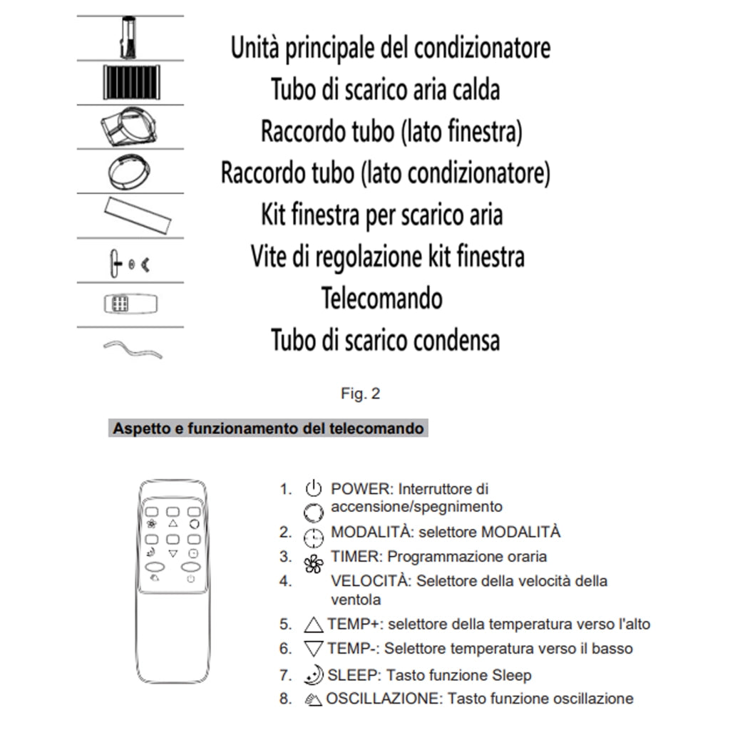 Condizionatore Portatile Caldo Freddo Senza Unità Esterna 16000 BTU/h 4 in 1 Silenzioso con Wi-Fi, Timer e Modalità Notte