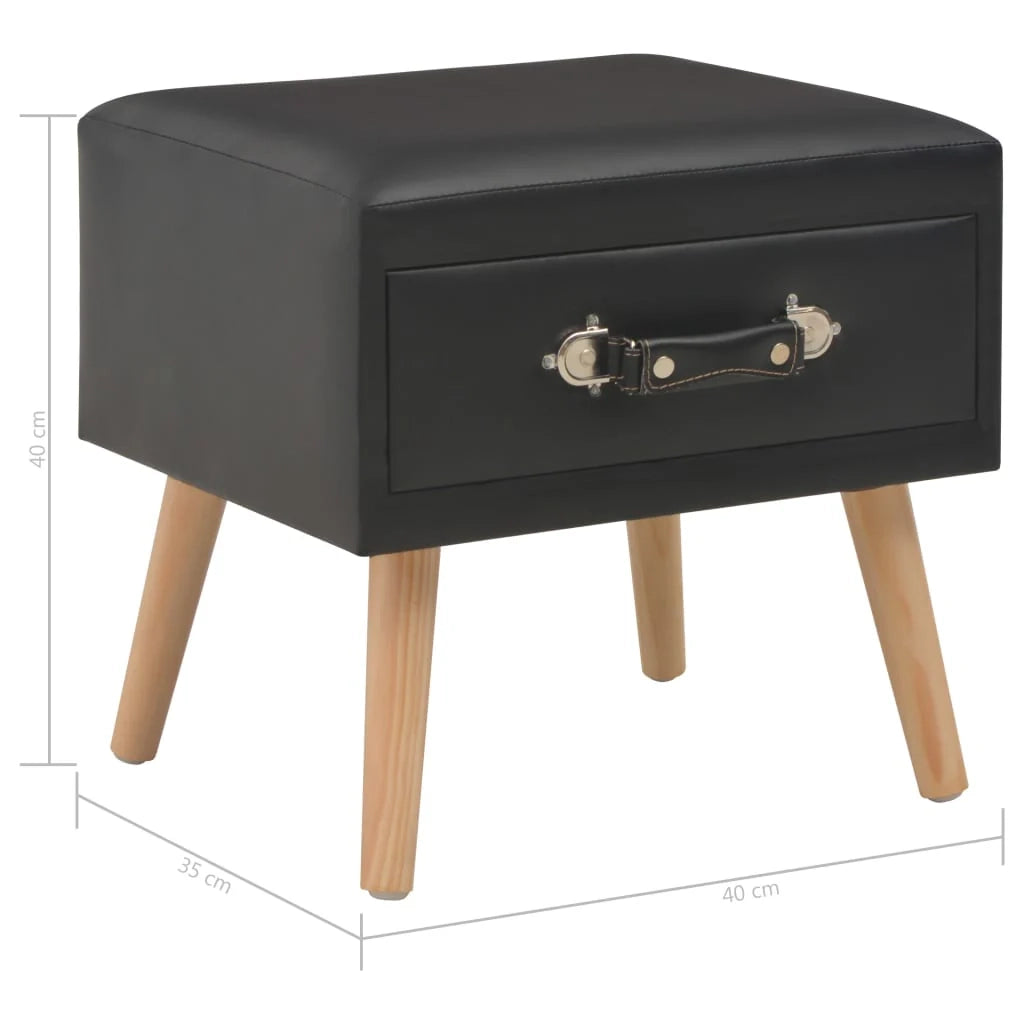 Comodino comodino cassettiera mobili per camera da letto nero 40x35x40 cm sintetico 1402103