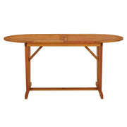 Tavolo da Giardino 160x85x75 cm in Legno Massello di Eucalipto 316071