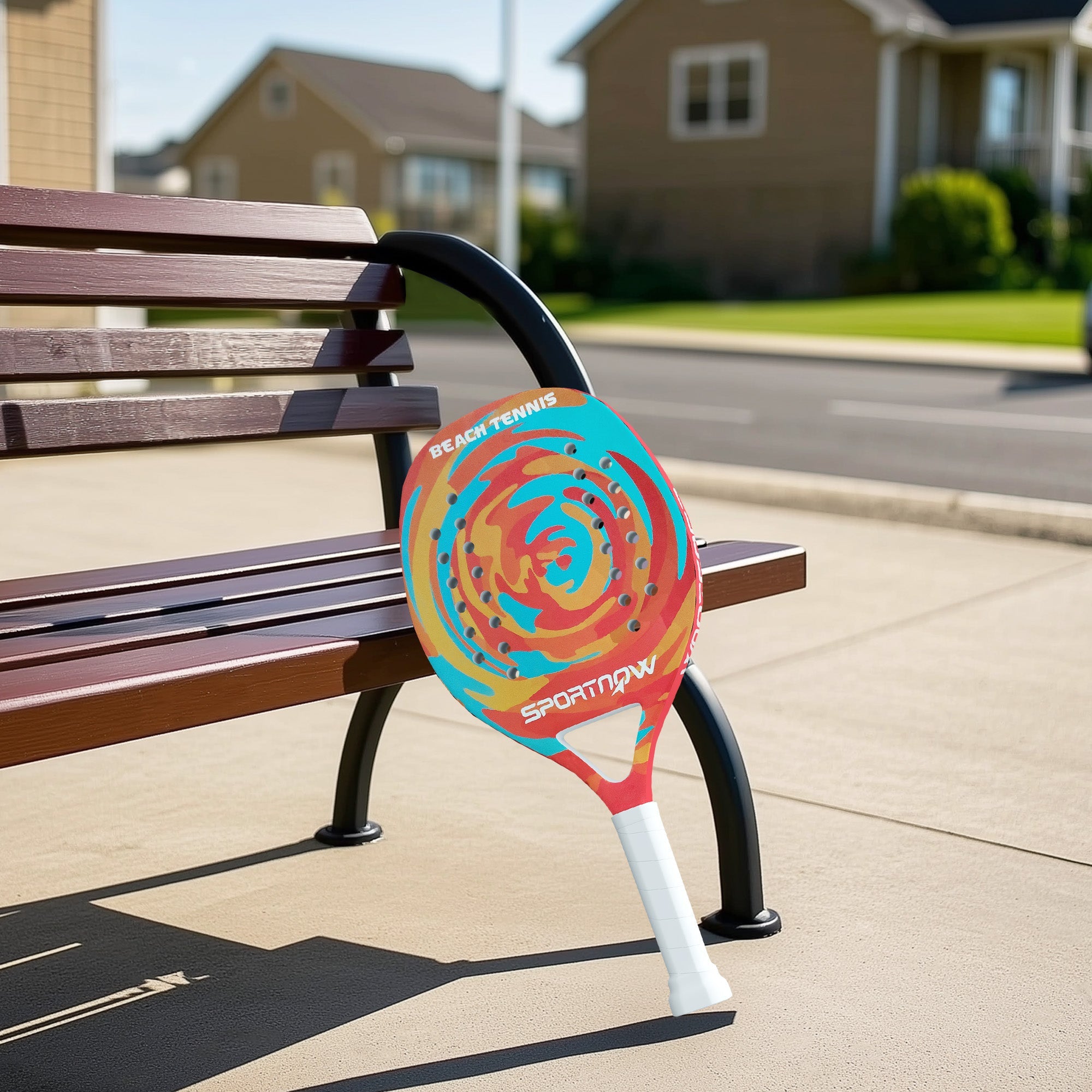 Racchetta Padel in Fibra di Carbonio con Impugnatura Antiscivolo e Borsa di Trasporto