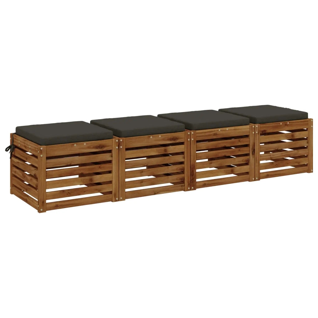 Cuscini per Sedia in 4 Pezzi SOEST 4 pz 100% Poliestere 944449