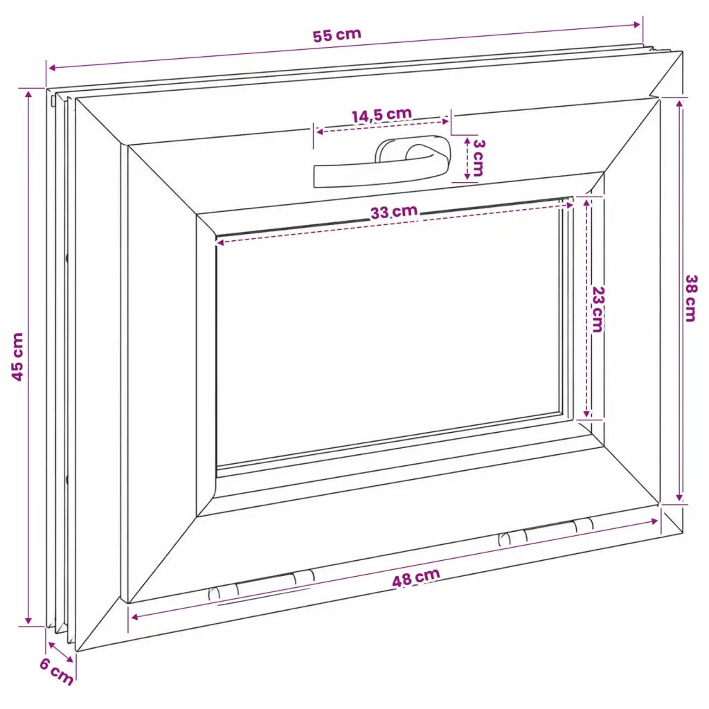 Finestra a Ribalta per Seminterrato RISOR 55 x 45 cm 42047768