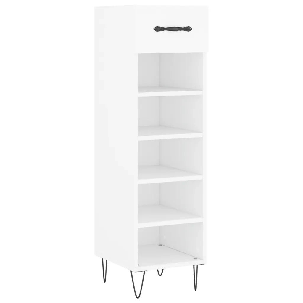 Scarpiera Bianca 30x35x105 cm in Legno Multistrato