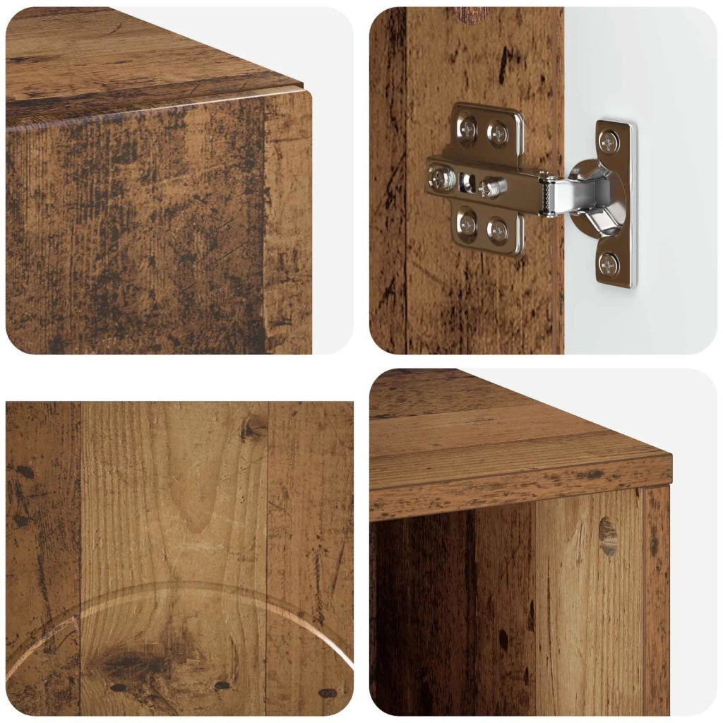Set mobili da bagno 3 pz Legno antico Legno ingegnerizzato 3433062