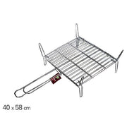 Trade Shop - Graticola In Acciaio Griglia Quadrata 40 X 58 Cm Ideale Per Barbecue Arrosto -