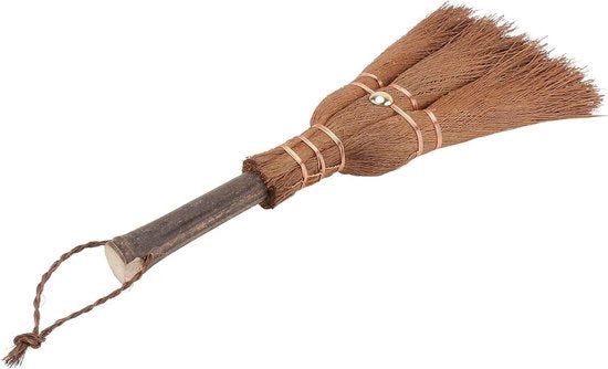 Mini bezem a mano con seta di bambù naturale per pulizia accessori per cerimonia del tè cinese