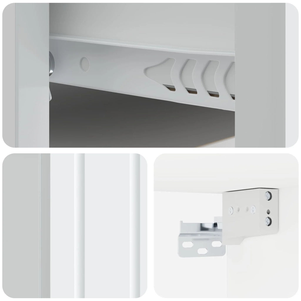 Mobiletto da notte a muro 2 pcs Bianco 33 x 34,5 x 24 cm 898256