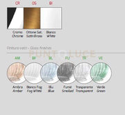 PLAFONIERA CROMO 1 LUCE VETRO CROMO FOG 1181CR-PL1-BF