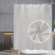 Douchegordino in poliestere, impermeabile, antifungo, lavabile in lavatrice, poliestere pesante, 180 x 210 cm (l x a), con motivi a onde, colore grigio