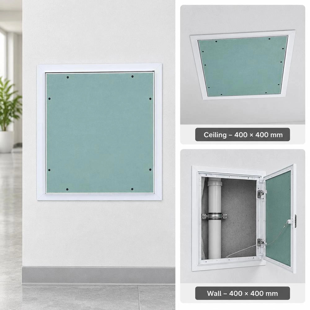 Inspection Hatch With Aluminium Frame And Plasterboard Insert 400x400 Mm