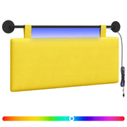 Testiera | Testata sospesa Con luce LED Giallo Chiaro Tessuto in Cords
