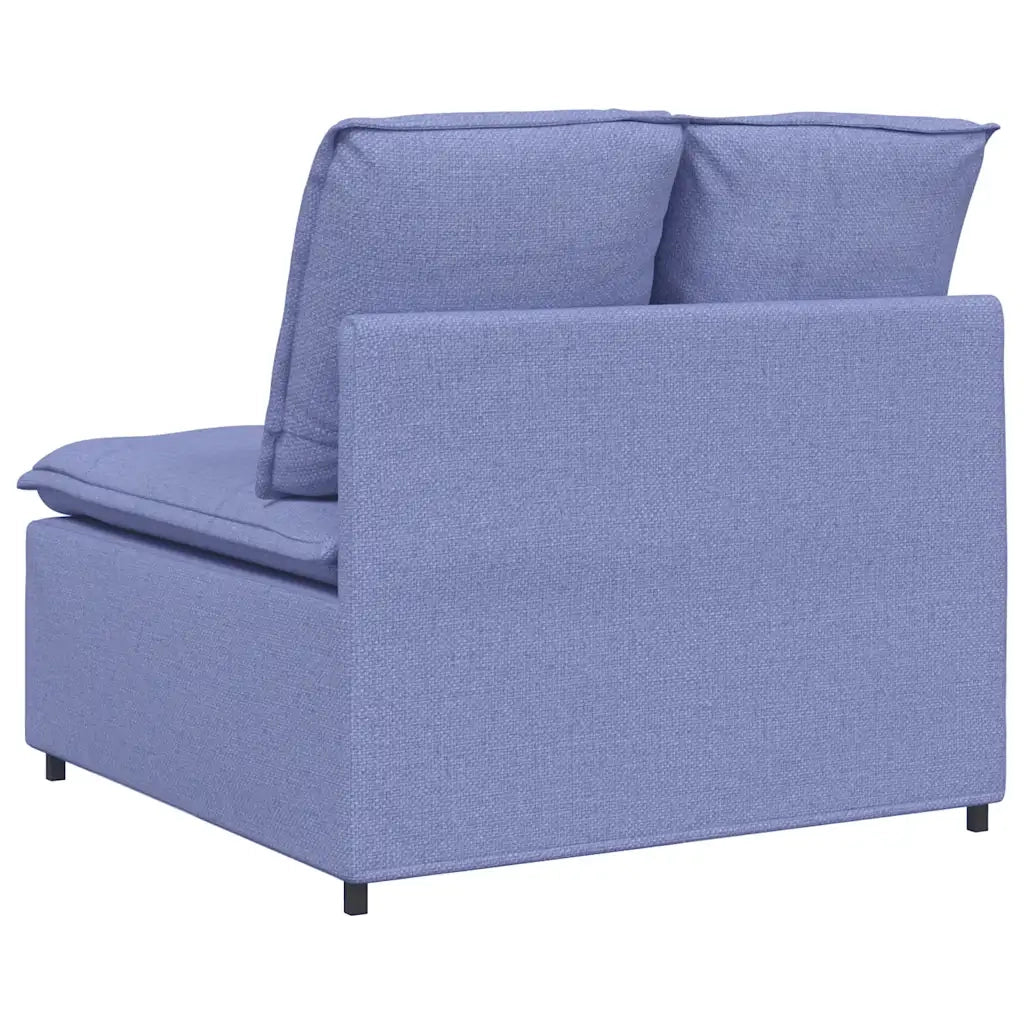 vidaXL Modulo Centrale Divano Modulare con Cuscini Blu Jeans 100 cm