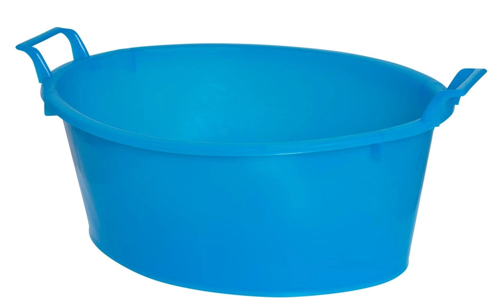 BACINELLA OVALE IN PLASTICA PER BUCATO DA 70CM COLORE AZZURRO