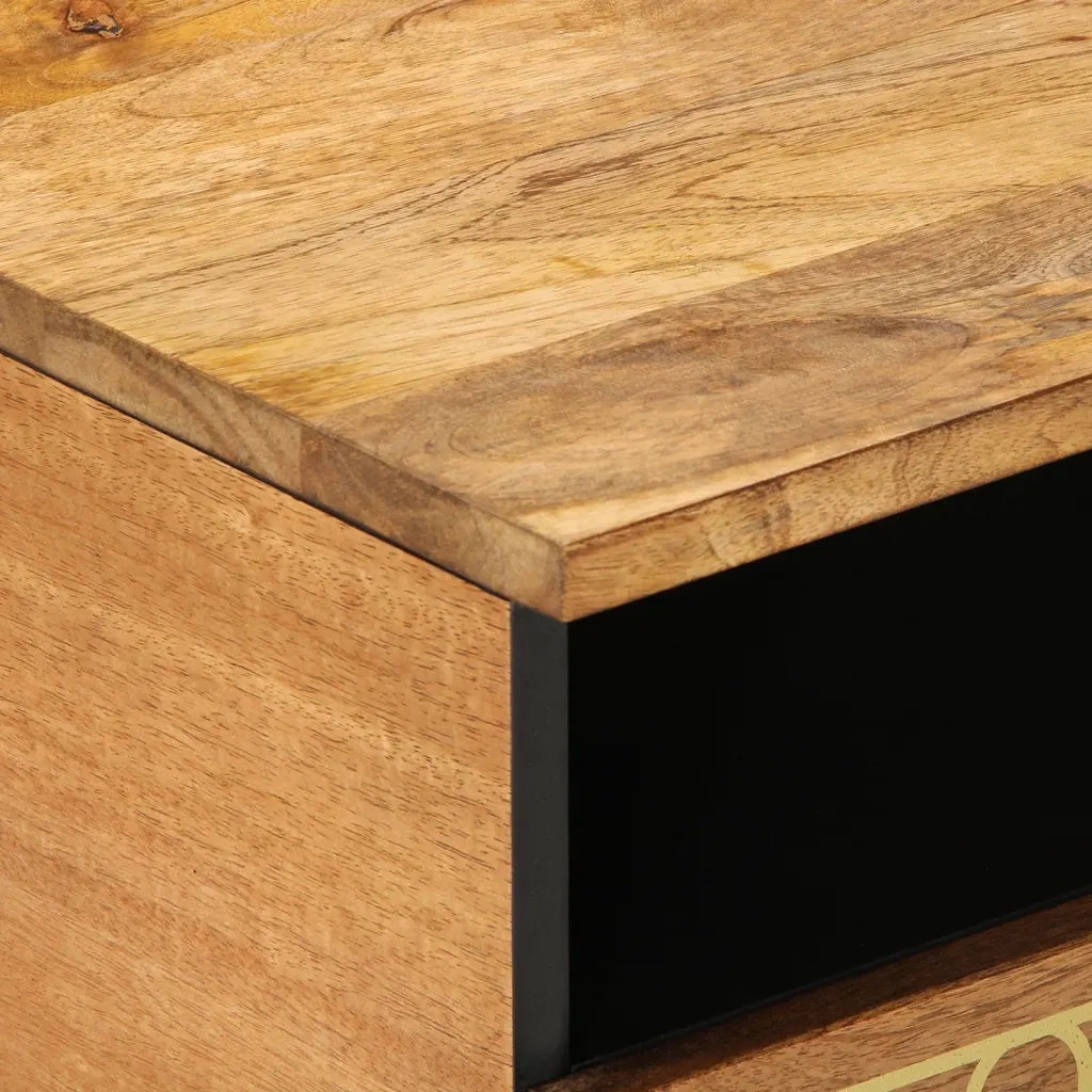 Tavolino da salotto | Tavolino da caff¨¨ | Tavolino da Soggiorno 80x54x40 cm in Legno Massello di Mango