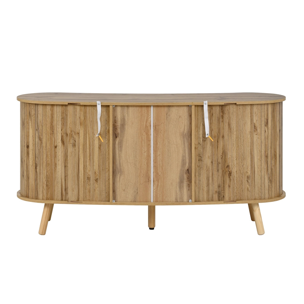 Set Soggiorno 3pz Mobile TV, Credenza e Tavolino ¨C MINIMAL ¨C Legno, Ante Scorrevoli