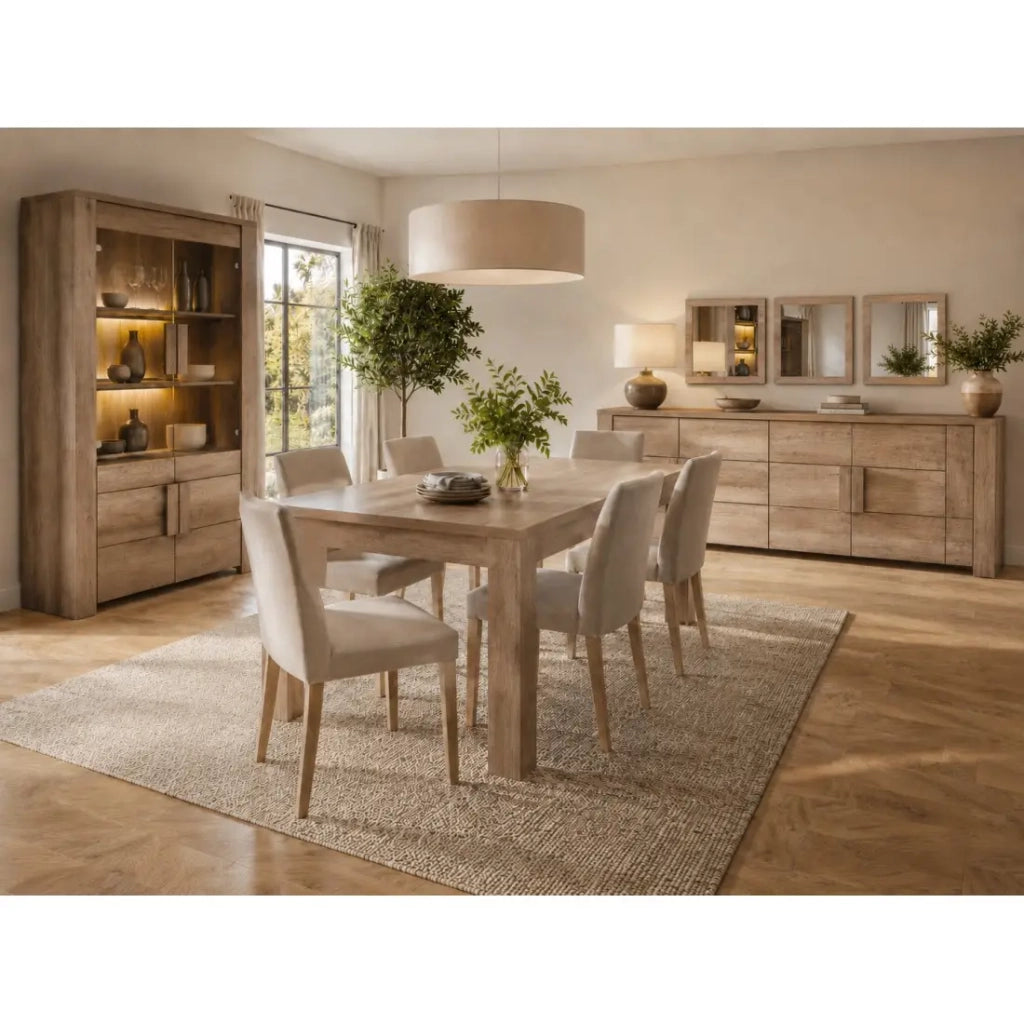 Grand buffet FARRA – 4 porte – Rovere Dab Canyon – 216 x 85 x 47 cm