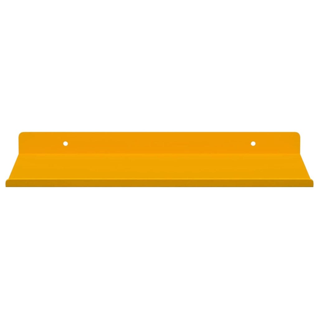 Mensola sospesa 2 pcs Giallo senape 30 x 18 x 2,5 cm Acciaio 8004002