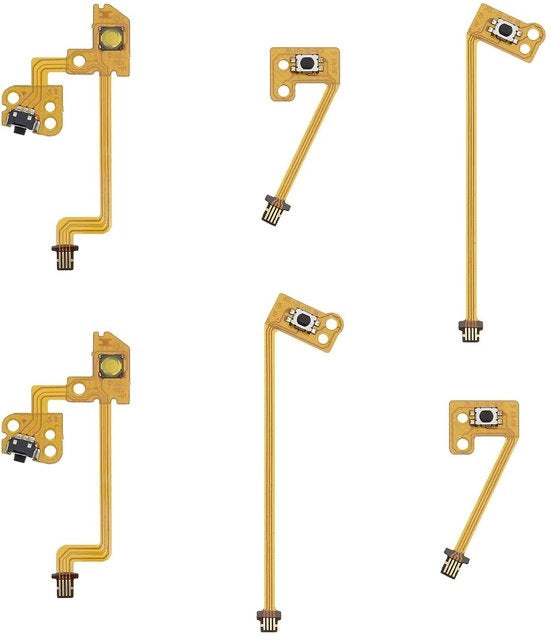Corona d'oro - Cavi di sostituzione per tasti - Perfetto per Nintendo Switch - 6 pezzi - Facile da installare - Alta qualità - Adatto