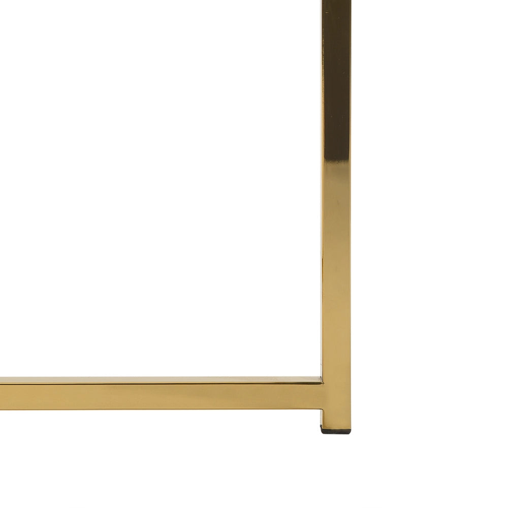 Tavolino Rotondo Effetto Marmo Base dorato Bianco 70 cm Glam Moderno Minimalista