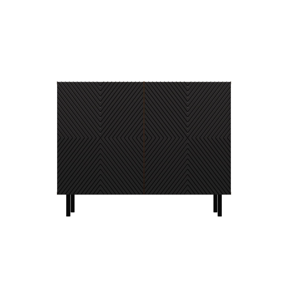 Cassettiera KAMA 2d artisan nero per camera e soggiorno