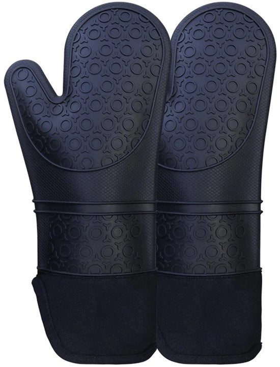 Manopole per forno in silicone antiscivolo - 2 pezzi - 37,5 cm - sicure per l'uso a contatto con alimenti - resistente al calore