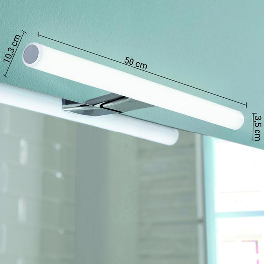 Lampada applique led 50 cm con telaio di fissaggio in resine termoplastice DO43-50 serie Gedy KOS Cromato