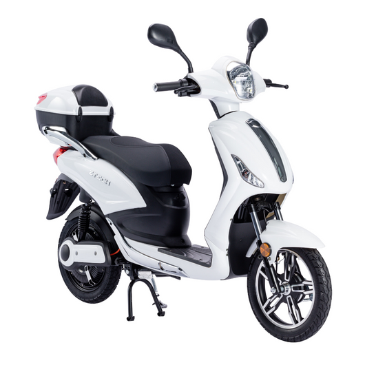 Bicicletta Elettrica Scooter Z-TECH ZT-09-E 250W 12 Ah 48V Batteria Piombo-Bianco