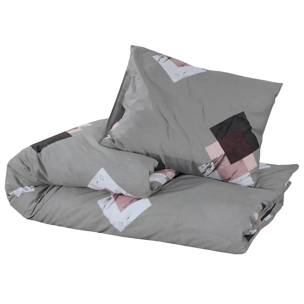Set Copripiumino Grigio 200x200 cm in Cotone CFW5831205