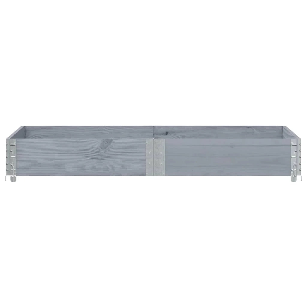 Vassoio per fioriera aiuola rialzata piante fiori terrazza giardino 150 x 100 cm legno massello di pino grigio 02_0037417