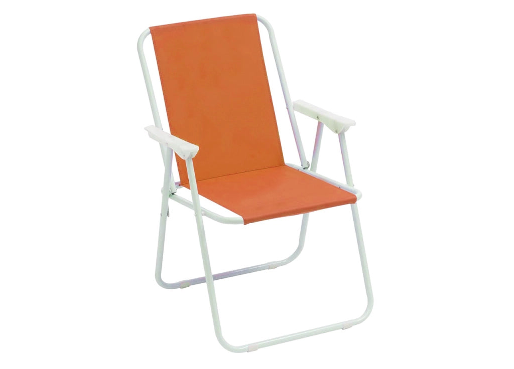 Sedia Camping Spiaggia Pieghevole Con Schienale Da Giardino Modello Miramare - Miramare - Arancio