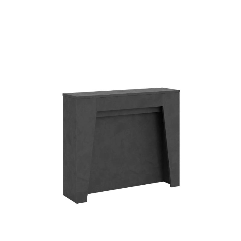 Consolle allungabile 90x25/211 cm Anea - Antracite Spatolato