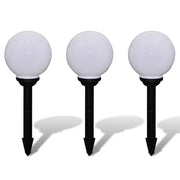 Lampione Solare a LED da Giardino 20 cm 3 pz con Picchetto CFW5407787