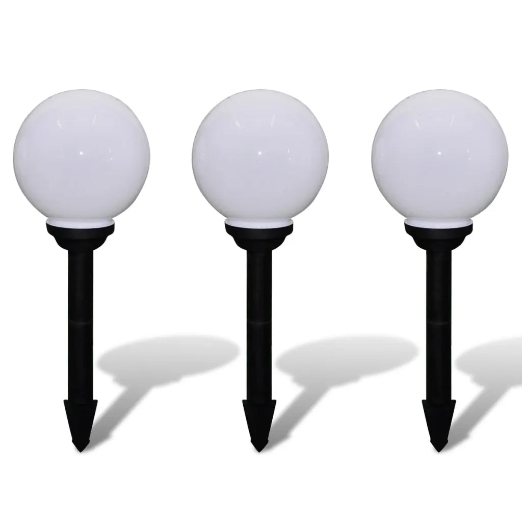 Lampione Solare a LED da Giardino 20 cm 3 pz con Picchetto CFW5407787