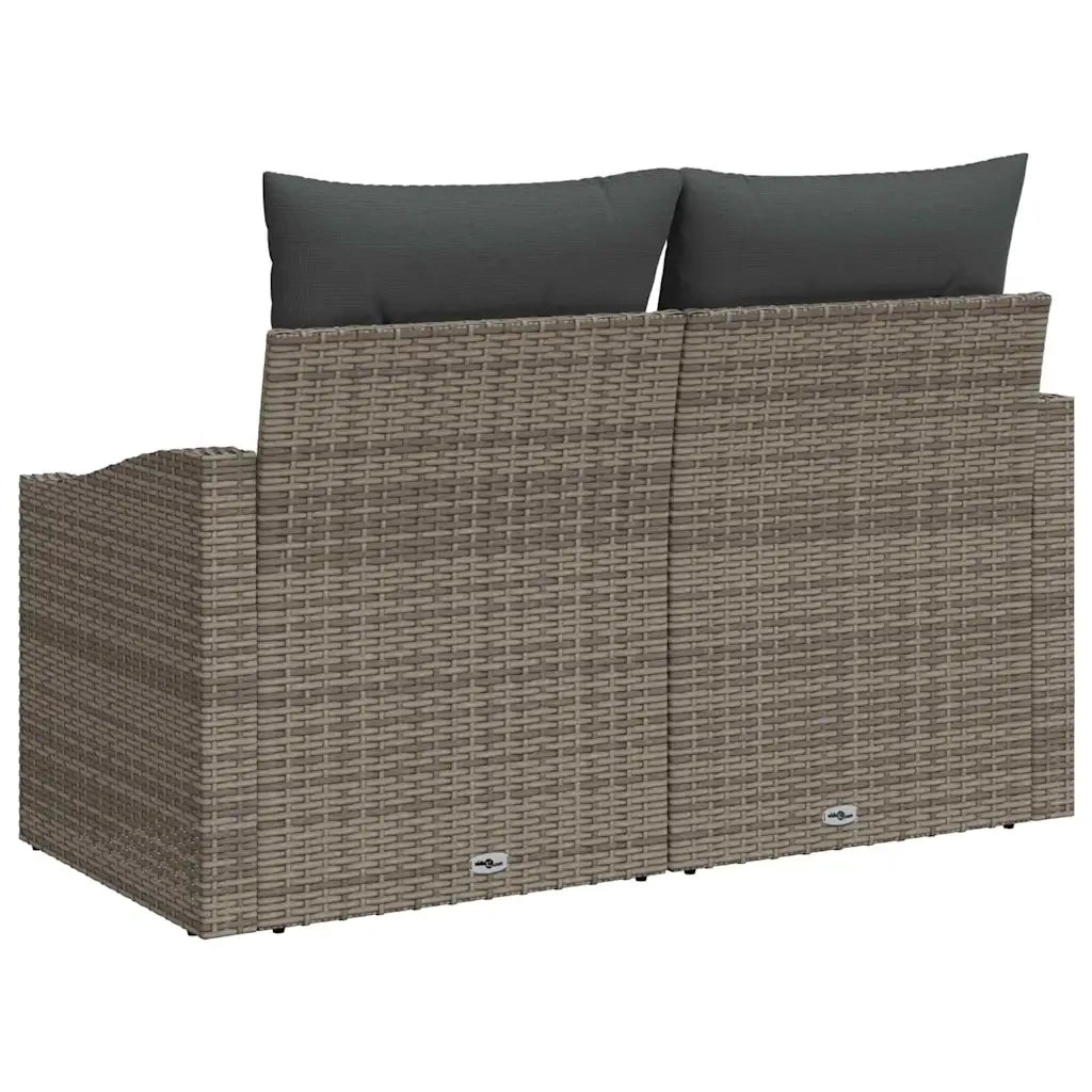 Divano da giardino con cuscino 123 x 62 x 69 cm polyrattan 42006784