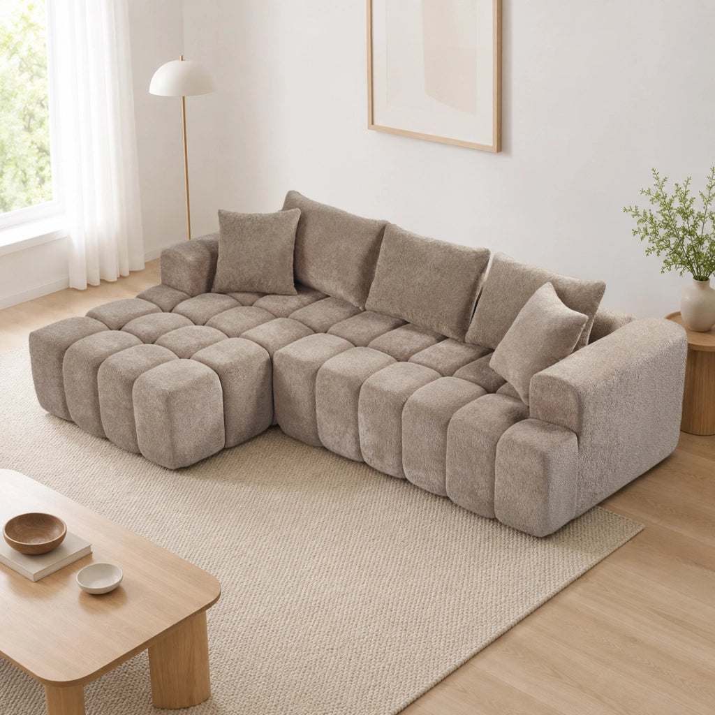 DIVANO Modulare 249,94 cm in Velluto Kaki