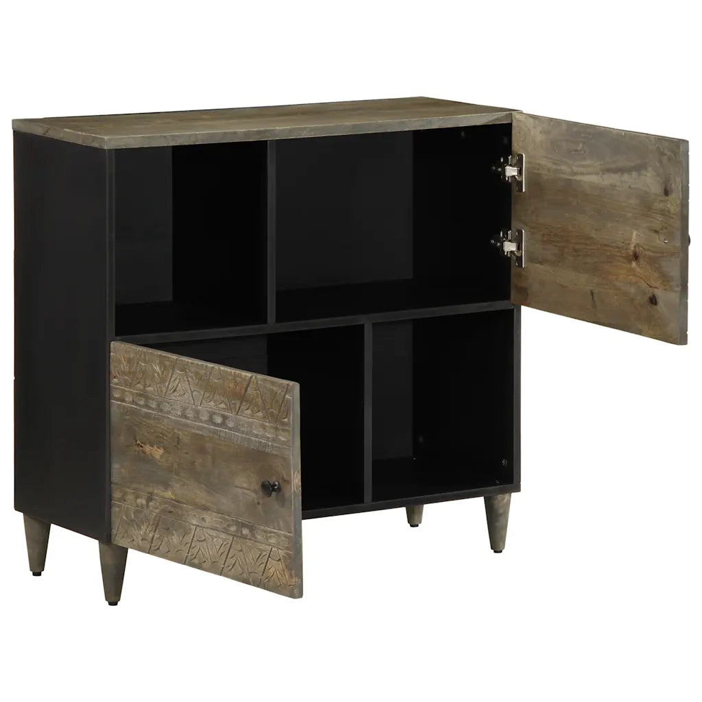 Credenza-Buffet-Armadio da cucina 80x33x75 cm in Legno Massello di Mango 725215