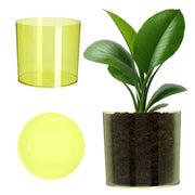Vaso da fiori rotondo in plastica KADAX, 12,5 cm, giallo