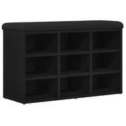 Panca per scarpe Nero 82 x 32 x 50 cm Legno multistrato