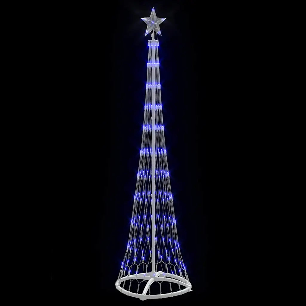 Albero di Natale LED con 230 LED Blu 51 x 51 x 190 cm Metallo