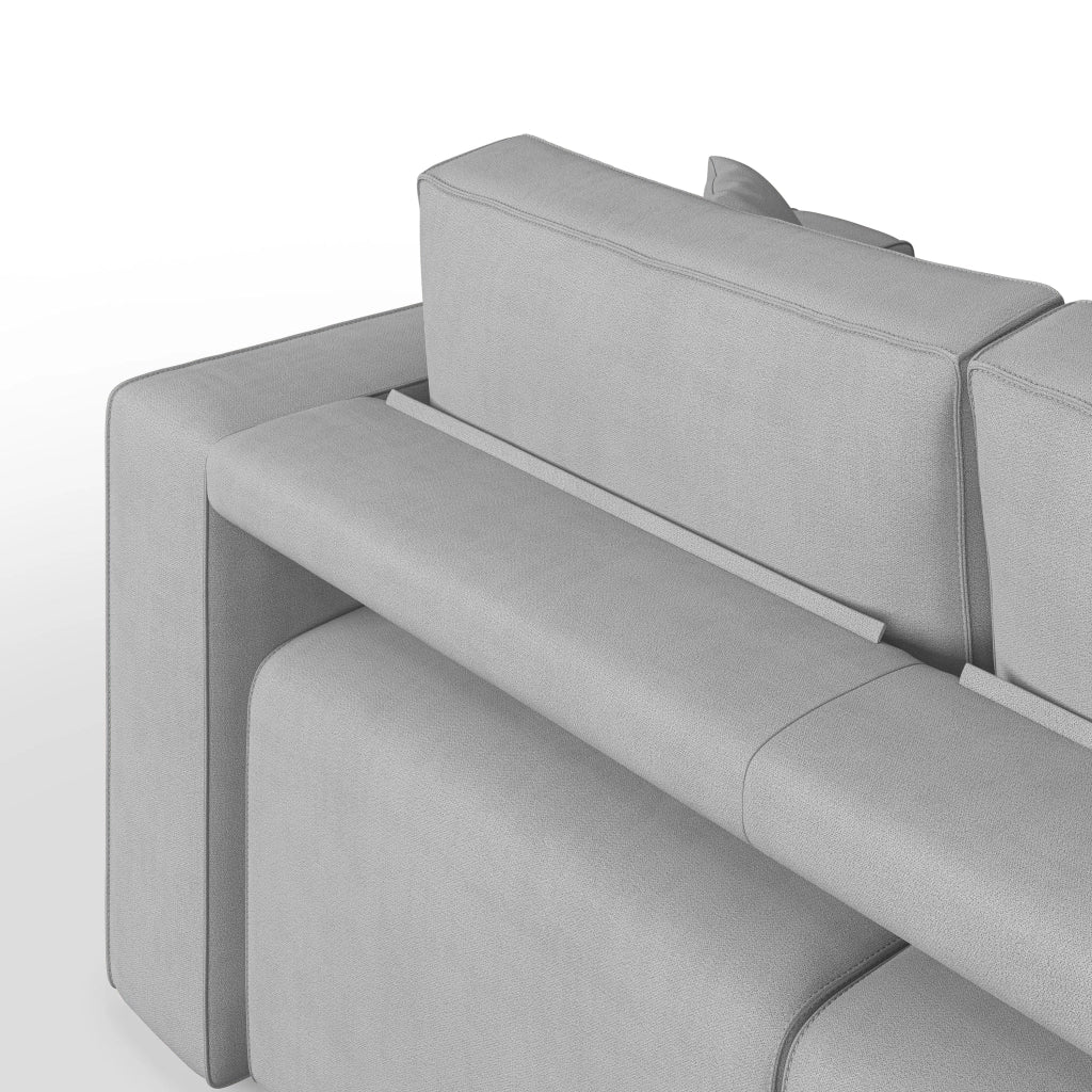 Morfeo Divano 3 sedute tessuto impermeabile 245 cm grigio chiaro