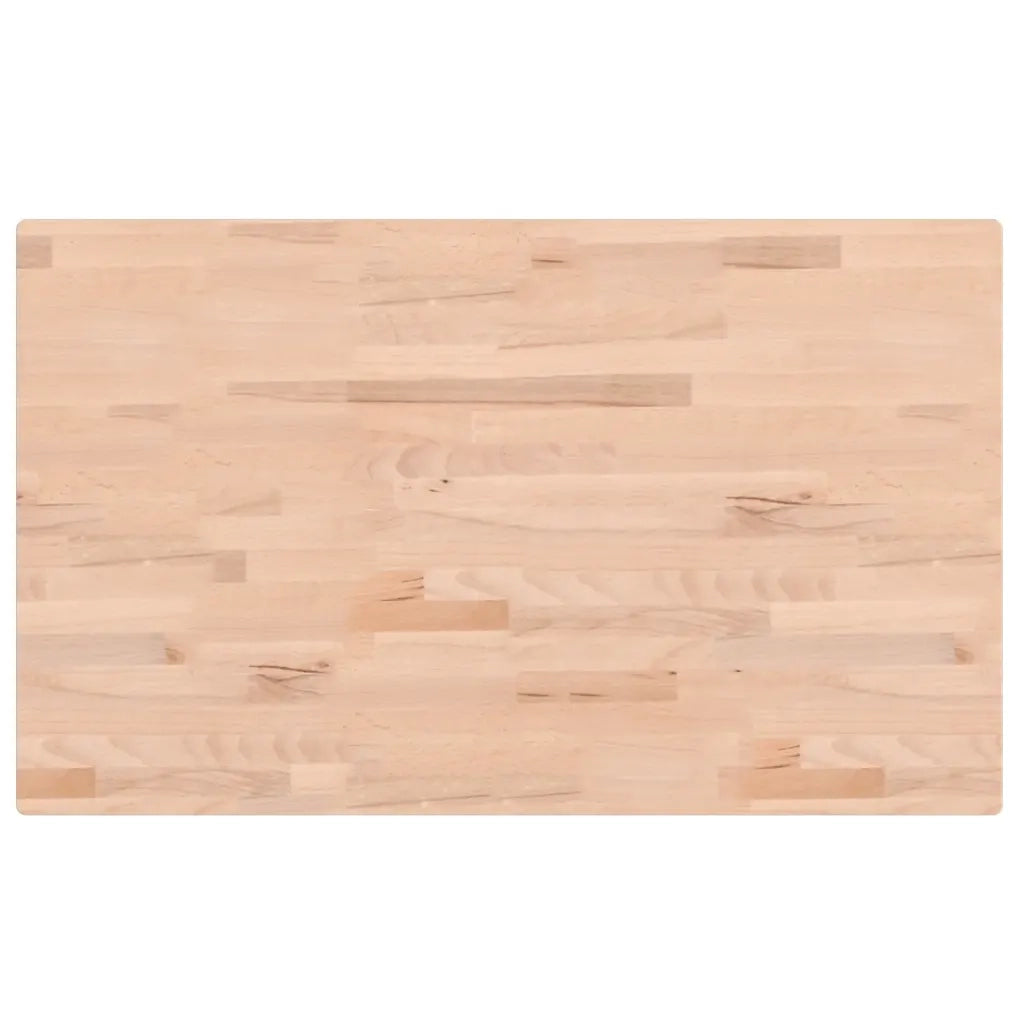 Piano Tavolo 100x60x2,5cm Rettangolare Legno Massello di Faggiocod mxl 83447