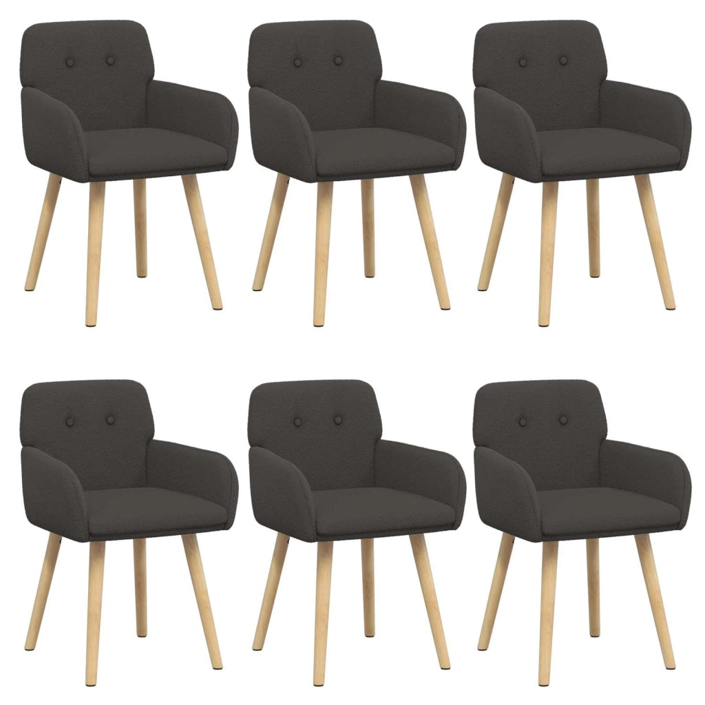 Sedie da pranzo 6 pz Bouclé Grigio Scuro 59 x 57 x 85 cm 3428280