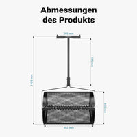 Rullo spargiterriccio e spandicompost 75 l, 110x64x40 cm, gabbia a rete
