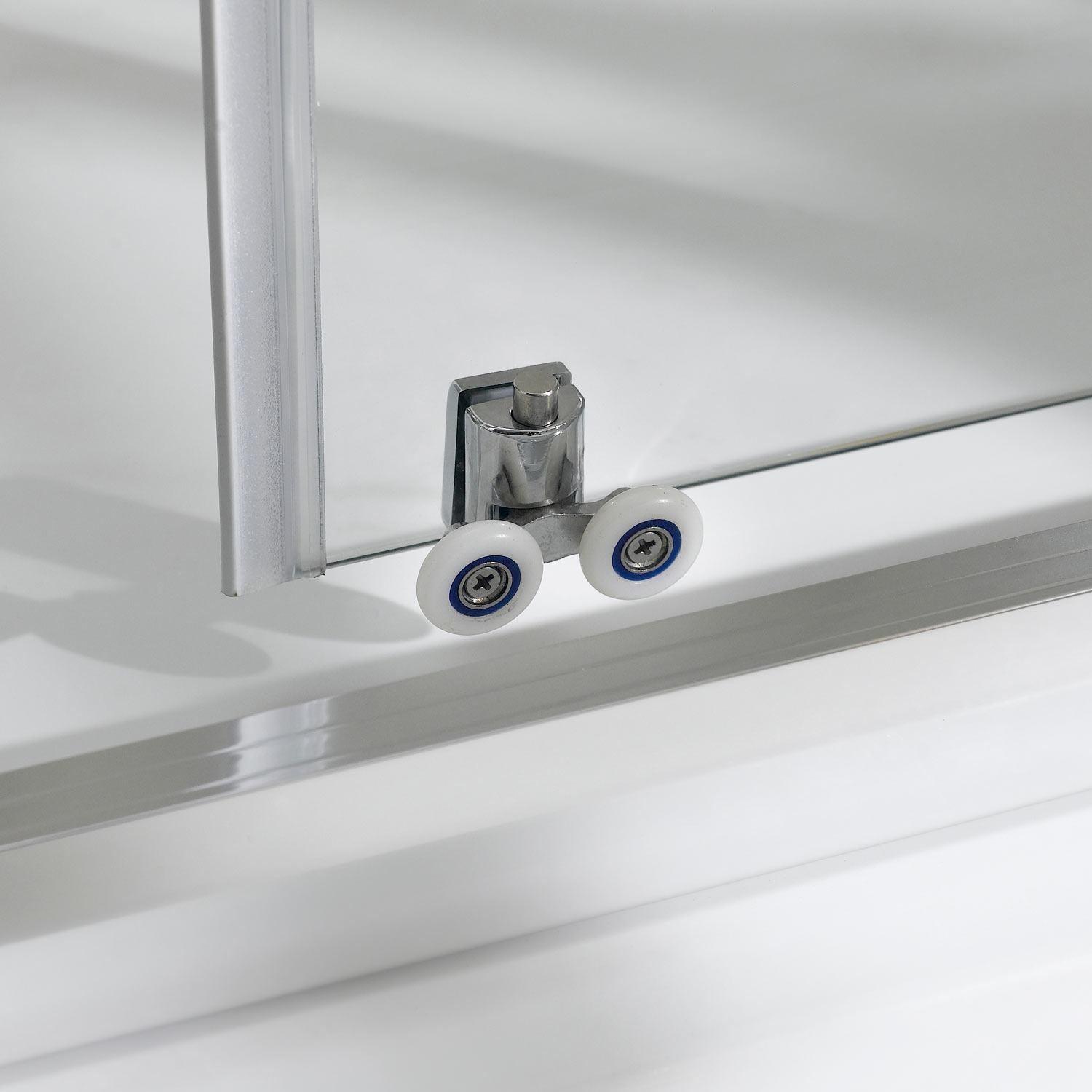 Box Doccia Angolare 75x120 cm 2 Ante Scorrevoli in Cristallo Opaco 6mm H198 Fosterberg Viborg Duo