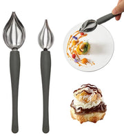 Due cucchiai in acciaio inossidabile, accessori da cucina, utensili da tavola, accessori da forno, accessori creativi da cucina
